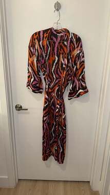 Diane Von Furstenberg x Target Disco Zebra Satin Kimono Robe